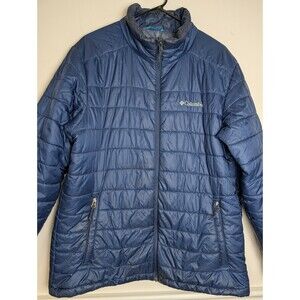 Columbia Men's Crested Butte II Omni Heat Jacket Navy Large Puffer Quilted